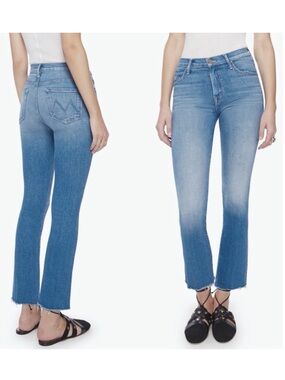 MOTHER denim insider ankle fray in eager beaver size 34